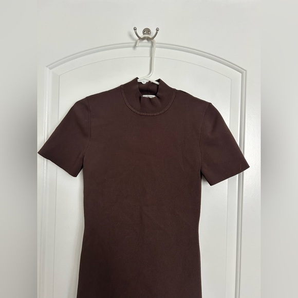 Artizia Babaton Chocolate Brown Bodycon Mini Dress size large - Picture 3 of 12